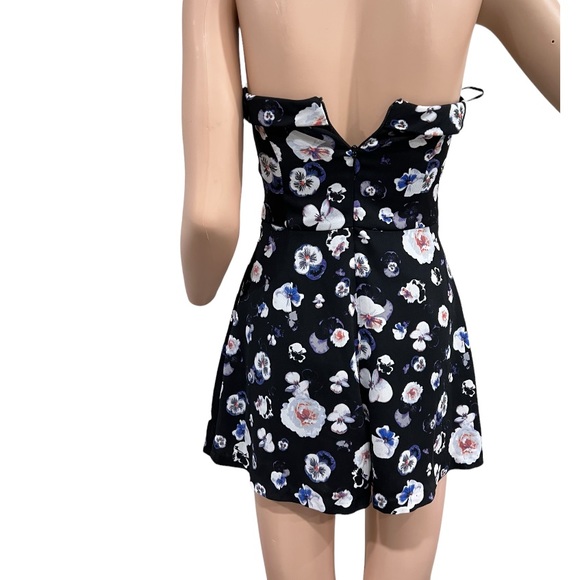 Guess Floral Sleeveless Romper Black Size 2 - Picture 7 of 14
